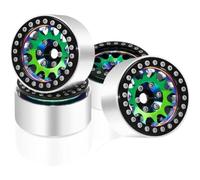 COMODO 4Pcs 1.9 Inch Deep Dish Beadlock Wheel Rims para 1/10 RC Crawler - Super Heavy Brass & Aluminium Construction, Compatible con VS4-10 Gen8
