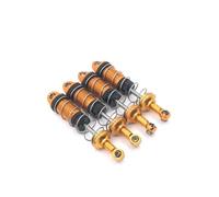 COMODO 4pcs 75mm Metal Shock Absorber Damper para 1/16 RC Car - Substitución Suspension Parts Compatible con 16889 16890 SG1601 S G1602 FC600(Yellow)