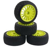 COMODO 4PCS Rimas de Ruedas RC de 2,2 Pulgadas con Tubos y pneumáticos de 80 mm para la reemplazo de Router Off-Road de Escala 1:10(Green)