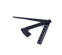 COMODO Adjustable RC Camber Gauge & Height Ruler Tool para 1/8 1/10 Cars RC On-Road - Aluminum Measure Stick (0-15mm)(Style C Black)