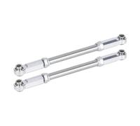 COMODO Aluminum Adjustable Steering Link Rod para 1/10 Escala 4x4 4WD Vehículos RC - Heavy Duty Replacement Conductor Parts(Silver)