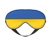 Cómodo antifaz con estampado de bandera de Ucrania, cubreojos completos, ajustable, suave y transpirable para viajes, meditación
