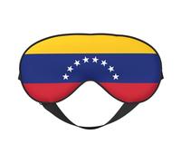 Cómodo antifaz con estampado de bandera de Venezuela, cubreojos completos, ajustable, suave y transpirable para viajes, meditación