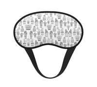 Cómodo antifaz para dormir para hombres y mujeres con estampado de cactus y plantas