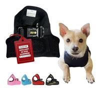 Cómodo arnés de malla suave para chaleco de perro para té, juguetes, mono, cachorros, pequeñas razas de perros de 2 - 16 lbs, rosa bebé, azul cielo, negro, rojo, camuflaje X-small, pequeño, mediano, grande, XL