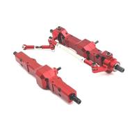 COMODO Áxeles Delanteros y Traseros de Metal para 1/16 carros RC - 6061 Aluminio de alojamiento con Gears de Acero, Compatible con C14 C24 B14 B16 B36 FY Henglong Feiyu Models(Red)