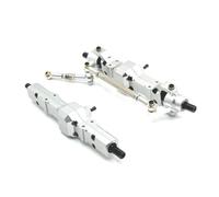 COMODO Áxeles Delanteros y Traseros de Metal para 1/16 carros RC - 6061 Aluminio de alojamiento con Gears de Acero, Compatible con C14 C24 B14 B16 B36 FY Henglong Feiyu Models(Silver)
