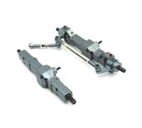 COMODO Áxeles Delanteros y Traseros de Metal para 1/16 carros RC - 6061 Aluminio de alojamiento con Gears de Acero, Compatible con C14 C24 B14 B16 B36 FY Henglong Feiyu Models(Dark Grey)