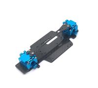 COMODO Carbono Fibra Bottom Plate Gearbox para 1/28 RC Cars, Wheelbase 98-102mm Compatible con K969 K979 K989 K999 P929 P939(Blue)