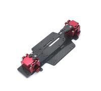 COMODO Carbono Fibra Bottom Plate Gearbox para 1/28 RC Cars, Wheelbase 98-102mm Compatible con K969 K979 K989 K999 P929 P939(Red)