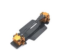 COMODO Carbono Fibra Bottom Plate Gearbox para 1/28 RC Cars, Wheelbase 98-102mm Compatible con K969 K979 K989 K999 P929 P939(Yellow)