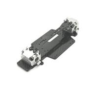 COMODO Carbono Fibra Bottom Plate Gearbox para 1/28 RC Cars, Wheelbase 98-102mm Compatible con K969 K979 K989 K999 P929 P939(Silver)
