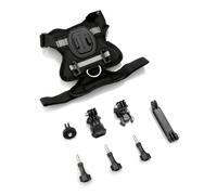 Cómodo chaleco de cámara para mascotas que soporta dos cámaras de acción para ver fotos en primera persona, fácil montaje de cámara doble