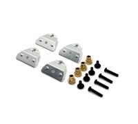 COMODO Frente y Retro Shock Absorber Brackets para Coches RC de Escala 1/12 - Compatible con Modelos MN168 Mn78, 24mm x 17.5mm X 10mm, Red Black Silver(Silver)