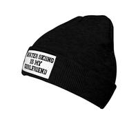 Cómodo Gorro Beanie El esquí acuático es mi Novia esquiadora acuática Gorro de Punto Térmica Beanie Sombrero Tejido para Running Deporte Esquí