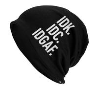 Cómodo Gorro Beanie, Ni Idea, me da Igual, me Importa, Antiviento Gorros Beanie Sombrero, Gorros de Punto para Mujer, Ciclismo, Adulto