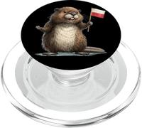 Cómodo gráfico de Castor para los Amantes de Polonia y los castores PopSockets PopGrip para MagSafe