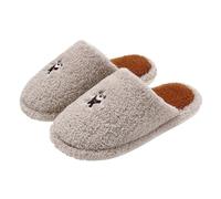 Cómodo Homewear Lindo Caricatura Perrito Invierno Señoras Zapatillas Mujer Pantuflas Señoras Pantuflas Señoras Mocasines Mullido, gris, 41 EU