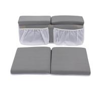 Cómodo Juego de Rodilleras y Coderas para Baño de bebé, Almohadilla para Arrodillarse para Bañera Más Gruesa con Espuma Viscoelástica, Organizador de Juguetes de Baño, Plegable