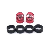 COMODO Metal 24mm Racing Wheels for 1/28 Scale RC Cars - 24mm Diameter Replación Rims Compatible con K969 K979 K989 K999 P929 P939 iw04m Q Mimi Z Serie(Red)