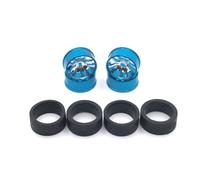COMODO Metal 24mm Racing Wheels for 1/28 Scale RC Cars - 24mm Diameter Replación Rims Compatible con K969 K979 K989 K999 P929 P939 iw04m Q Mimi Z Serie(Blue)