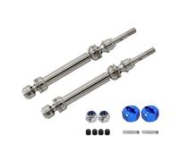 COMODO Metal Drive Shaft for 1/10 Scale 4x4 2WD RC Cars - Front & Rear Stainless Steel Driveshaft Replacement Part Compatible con Stampede Hoss VXL y Modelos similares(Front Silver)
