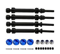 COMODO Metal Drive Shaft for 1/10 Scale 4x4 2WD RC Cars - Front & Rear Stainless Steel Driveshaft Replacement Part Compatible con Stampede Hoss VXL y Modelos similares(4PCS Black)