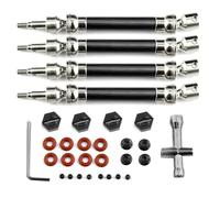 COMODO Metal Hex Wheel Upgrade Set, 4-Piece Compatible con 1/10 Scale V3 3S 4x4 RC Crawler Modelos (No para V2)(Couleur: Black)