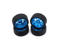 COMODO Metal RC Wheel and Tire Set for 1/18 Scale Cars - 65mm Diámetro, 12mm Hex, Compatible con A949 A959 A969 A979 K929(Blue)