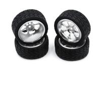 COMODO Metal RC Wheel and Tire Set for 1/18 Scale Cars - 65mm Diámetro, 12mm Hex, Compatible con A949 A959 A969 A979 K929(White)