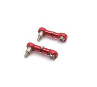 COMODO Metal Rear Steering Link for 1/28 Scale RC Cars - Adjustable 14mm Hole Spacing, Replación Upgrade Part Compatible con 284131 K969 K979 K989 K999 P929 P939 Modelos(Red)