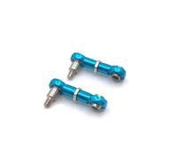 COMODO Metal Rear Steering Link for 1/28 Scale RC Cars - Adjustable 14mm Hole Spacing, Replación Upgrade Part Compatible con 284131 K969 K979 K989 K999 P929 P939 Modelos(Blue)