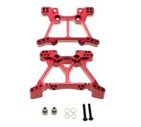 COMODO Metal Shock Tower Set Frente y atrás para 1/10 Escala 4x4 RC Vehículos - Compatible con VXL Modelos 6838 6839(Red)