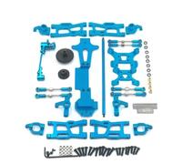 COMODO Metal Suspension & Steering Parts Kit para 1/14 RC Car - Incluye Armas Swing, Rodes de Enlace, Blocos de dirección, Torres de Choque(Blue)