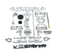 COMODO Metal Suspension & Steering Parts Kit para 1/14 RC Car - Incluye Armas Swing, Rodes de Enlace, Blocos de dirección, Torres de Choque(Silver)