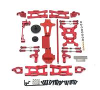 COMODO Metal Suspension & Steering Parts Kit para 1/14 RC Car - Incluye Armas Swing, Rodes de Enlace, Blocos de dirección, Torres de Choque(Red)