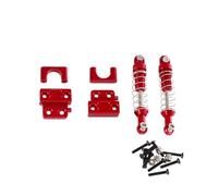 COMODO Partes de fichaje para 1/12 RC Automóvil Compatible con MN82 LC79, Aluminum Rear Shock Absorber Mount Upgrade (Red/Black/Silver)(Red)