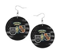 Cómodo Pendientes De Cuero Mujer 5.º Grupo de Fuerzas Especiales del Ejército de EE. UU. en Vietnam Pendiente de Lágrima Ligeros Pendientes De Mujer De Cuero para Decoración Fiesta