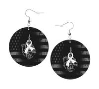 Cómodo Pendientes De Mujer De Cuero A la mierda el cáncer de pulmón, dedo medio, cinta blanca Pendiente de Lágrima Vintage Pendientes Largos De Cuero para Mujeres Decoración Niñas