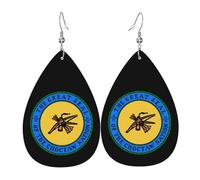 Cómodo Pendientes Largos De Cuero El gran lobo de mar de la nación Choctaw Pendiente de Lágrima Vintage Pendientes de gota para Decoración Aniversario Cumpleaños