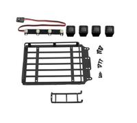 COMODO Raco de Techo de Metal con luz LED y Carga Compatible con Coches RC de Escala 1/18 AX8560 C8801(B)