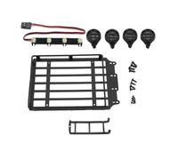 COMODO Raco de Techo de Metal con luz LED y Carga Compatible con Coches RC de Escala 1/18 AX8560 C8801(A)