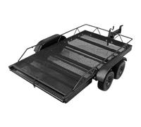COMODO RC Crawler Cargo Trailer 1/10 Escala Cargador de Aluminio Compatible con 1/10.90046 TF2 CC01 Carros RC Transporte Pesado(B)
