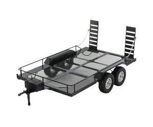 COMODO RC Crawler Cargo Trailer 1/10 Escala Cargador de Aluminio Compatible con 1/10.90046 TF2 CC01 Carros RC Transporte Pesado(A)