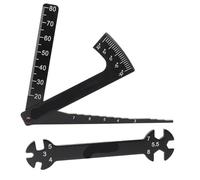 COMODO RC Wheel Hub Balance Ruler Set - 3mm/4mm/5mm/5.5mm/7mm/8mm Hex Wrench Tool para RC Car Tuning, Metal Shunting Tool (2 pcs, Negro)