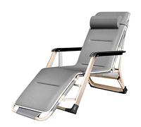 Cómodo sofá al aire libre terraza tumbona Textoline reclinable ajustable jardín silla plegable patio césped playa silla reclinable portátil perezoso (color: con cojín transpirable 4D)
