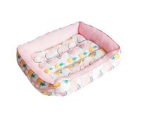 Cómodo sofá Cama Transpirable para Mascotas para Verano, cojín Suave de Textura Fresca, Almohada práctica y Lavable, sofá Estampado (65 x 50 x 18 cm, Estilo B)