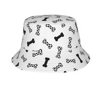 Cómodo Sombrero De Cubo Huesos Bucket Hat Transpirable Verano Sombrero para Festival Pesca Viaje