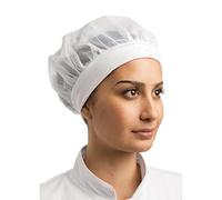 Cómodo Sombrero para Cocinero Whites Chefs Apparel B252, Parte Superior de Malla, Banda elástica para la Cabeza, Talla única
