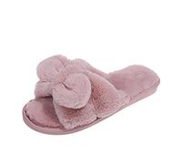 Cómodo tinte de algodón cálido para mujer para mujer zapatillas mujer zapatillas mujer zapatillas de mujer mullidas Navidad, Rosa., 38 EU